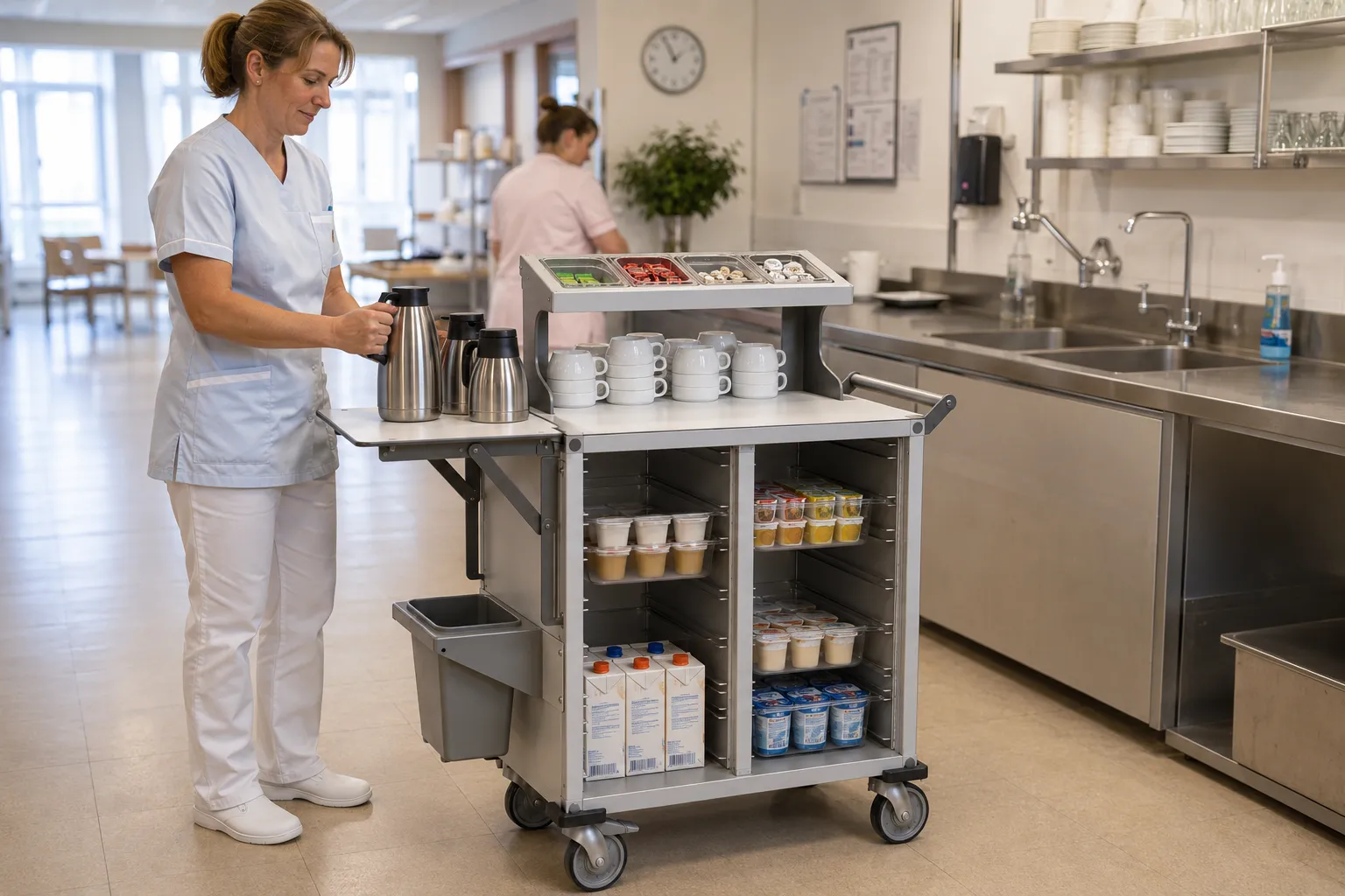 The TrolleyServe in breakfast service